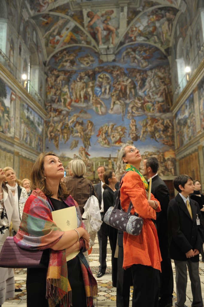 2011 Patrons enjoy a private tour in the Sistine Chapel