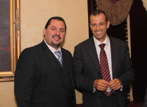 Anthony Rugiero and Swiss Commander Daniel Anrig